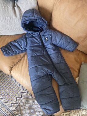 Burton Navy Baby Hooded Puffer Bunting 18 Months
